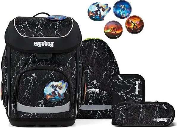 Ergobag Cubo Super ReflektBär 2026 Schulrucksack-Set, 5-tlg.