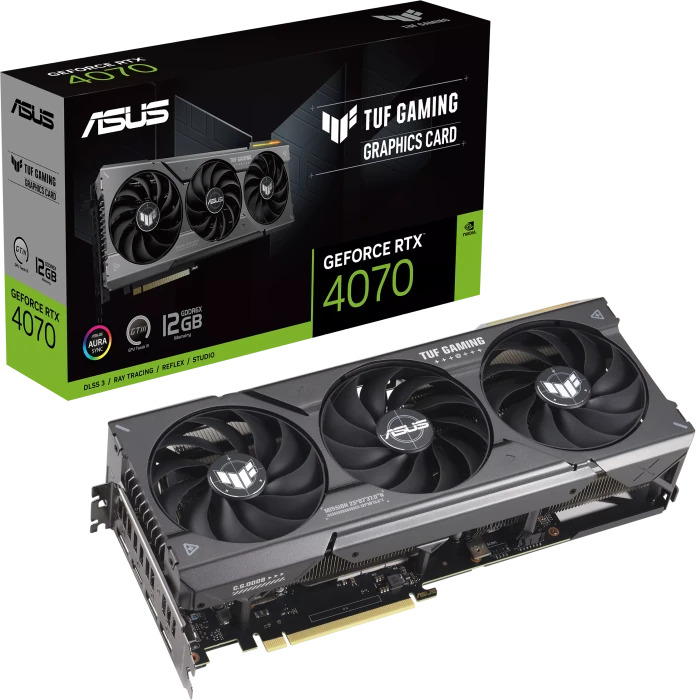 ASUS TUF Gaming GeForce RTX 4070, TUF-RTX4070-12G-GAMING, 12GB GDDR6X, HDMI, 3x DP