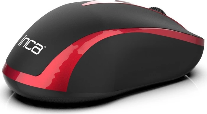 Inca IWM-221RSK Wireless Mouse schwarz/rot, USB