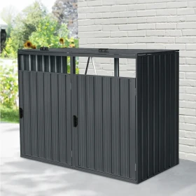 Home Deluxe Cubo Mülltonnenbox 4x 240l anthrazit