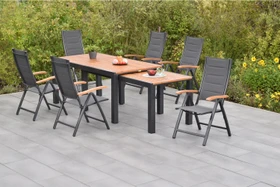 Merxx Paxos Gartenmöbel-Set grau/braun, 8-tlg.