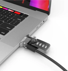 Maclocks Ledge Adapter mit Kombinationskabelschloss für Macbook Pro Touch Bar 13.3"/15.4"