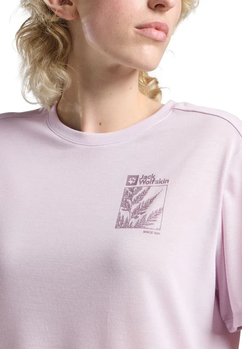 Jack Wolfskin Vonnan Graphic Funktionsshirt kurzarm explore pale lavender (Damen)