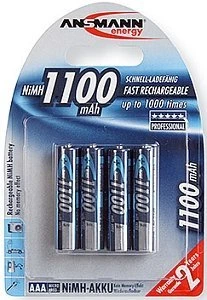 Ansmann Micro AAA NiMH 1100mAh, 4er-Pack