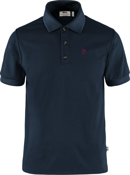 Fjällräven Crowley Pique Poloshirt kurzarm blau/schwarz (Herren)