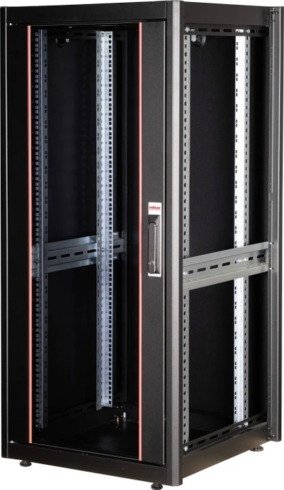 Roline / Secomp Basic 19" Netzwerkschrank 26HE, montiert, Glastür, IP20, RAL 9005, 600mm tief