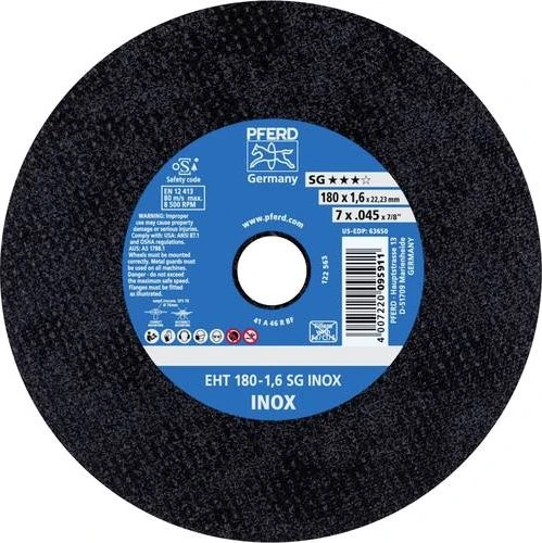 Pferd EHT 180-1.6 SG INOX Trennscheibe, 180x1.6x22.23mm, 25 Stück