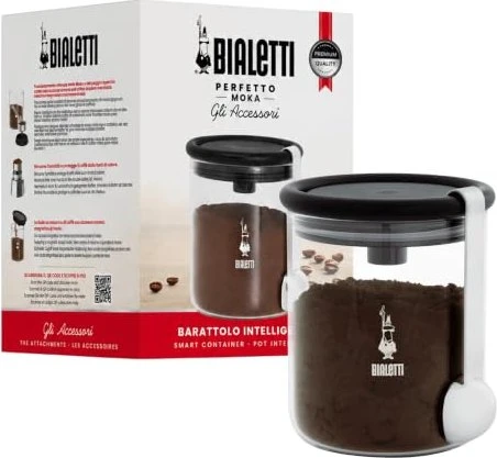 Bialetti Vorratsdose Kaffee Glas 250 schwarz
