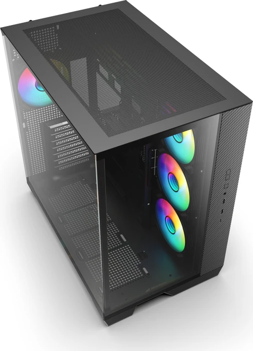 Sharkoon Steel Shark Black, Glasfenster