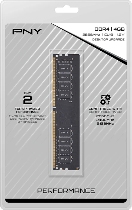 PNY Performance UDIMM 4GB, DDR4-2666, CL19
