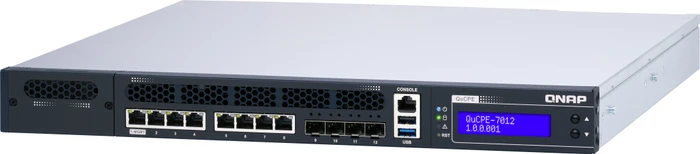 QNAP QuCPE-7012 Dual-System VM-Host & Rackmount 2.5G Managed Switch, 8x RJ-45, 4x SFP+, 1x Erweiterungsslot