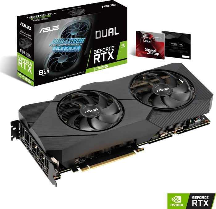 ASUS Dual GeForce RTX 2070 SUPER EVO, DUAL-RTX2070S-8G-EVO, 8GB GDDR6, HDMI, 3x DP
