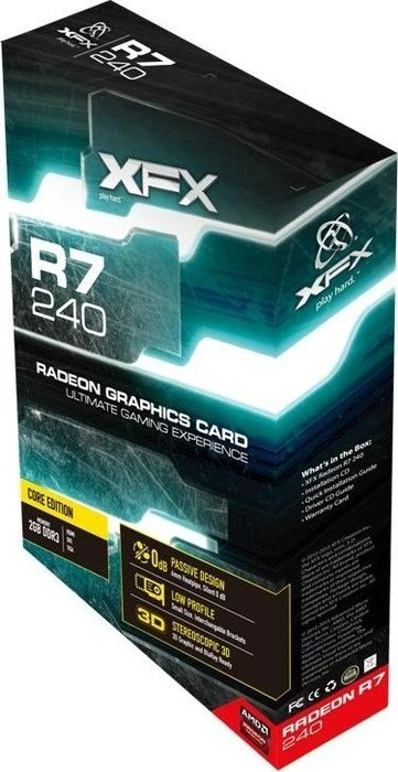 XFX Radeon R7 240 Core Edition passiv, 1GB DDR3, VGA, DVI, HDMI
