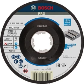 Bosch Professional X-LOCK Expert for Metal Schleifscheibe, 115x6x22.23mm, 1 Stück