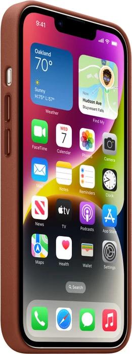 Apple Leder Case mit MagSafe für iPhone 14 Umbra