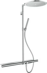Hansgrohe Axor ShowerSolutions Showerpipe Duschsystem mit Thermostat 800 und Kopfbrause 350 1jet brushed nickel