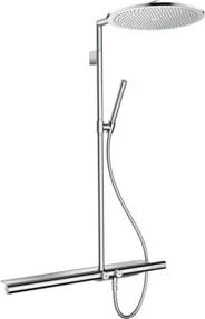 Hansgrohe Axor ShowerSolutions Showerpipe Duschsystem mit Thermostat 800 und Kopfbrause 350 1jet brushed nickel