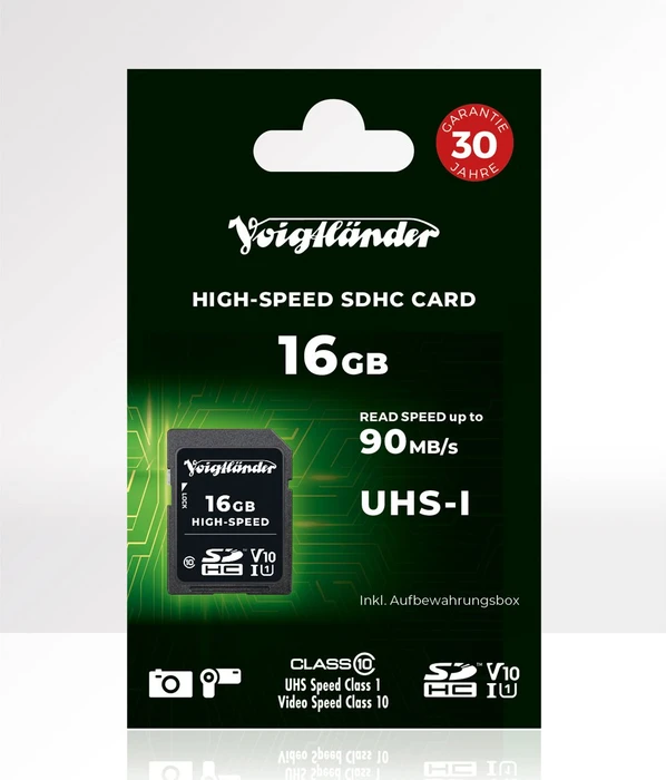 Voigtländer High-Speed R90/W12 16GB, UHS-I U1, Class 10