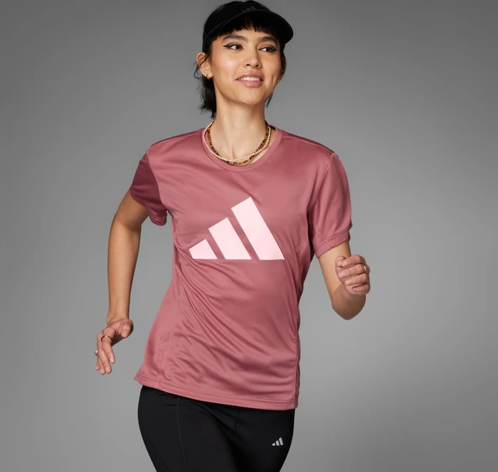 adidas Run It Laufshirt kurzarm rosa (Damen)
