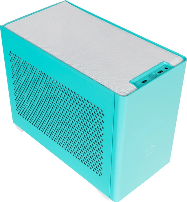 Cooler Master MasterBox NR200P Color Edition Caribbean Blue, Glasfenster, Mini-ITX