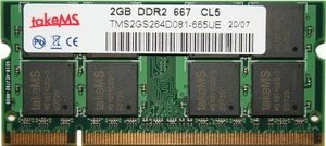 takeMS SO-DIMM 2GB, DDR2-667, CL5