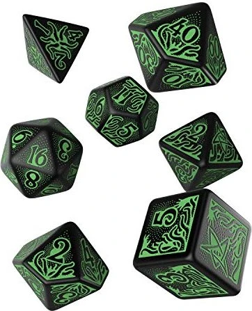 Q-Workshop Würfelset Call of Cthulhu - 7th Edition black & green