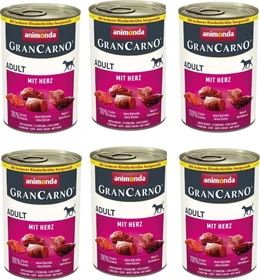animonda GranCarno Adult Rind und Herz, 2.40kg (6x 400g)