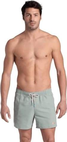 Arena Pro_File Logo Badeshorts jade/salmon pink (Herren)