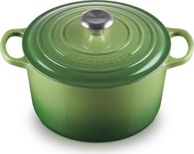 Le Creuset Signature Gusseisen Bräter rund hoch 24cm 5l bamboo green