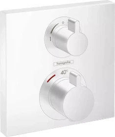 Hansgrohe Ecostat Square Thermostat Unterputz für 2 Verbraucher mattweiß