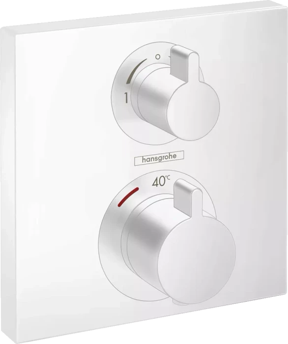 Hansgrohe Ecostat Square Thermostat Unterputz für 2 Verbraucher mattweiß