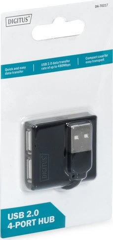 Digitus USB-Hub, 4x USB-A 2.0, USB-A 2.0 [Stecker]