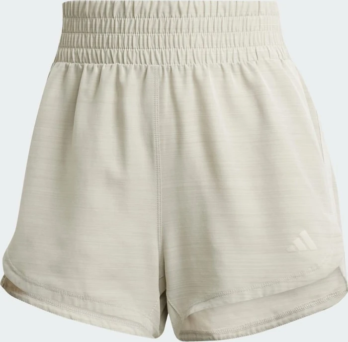 adidas Pacer Training 3-Streifen Woven High-Rise Trainingshose kurz wonder alumina mel/beige (Damen)
