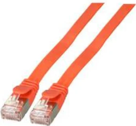 EFB Elektronik PVC Flach-Patchkabel, Cat6a, U/FTP, RJ-45/RJ-45, 2m, rot