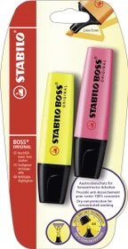STABILO Boss Original gelb/rosa, 2er-Set, Blister