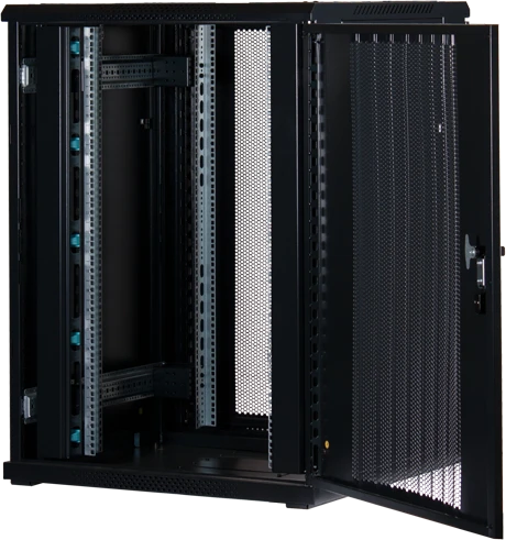 Rockstable 19" Serverschrank 22HE, Gitternetztür, IP2X, schwarz, 800mm tief