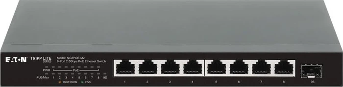 Eaton Tripp Lite Series Desktop 2.5G Switch, 8x RJ-45, 1x SFP+, 100W PoE+