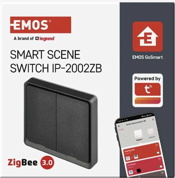 Emos GoSmart Portabler Szenenschalter 2-fach, grau