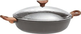 Sambonet Rock'n'Rose Aluminium-Antihaft Servierpfanne mit Deckel 28cm 3.6l rock