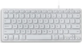 Perixx Periboard-332 Mini for Mac, weiß, LEDs weiß, USB, US (12077)