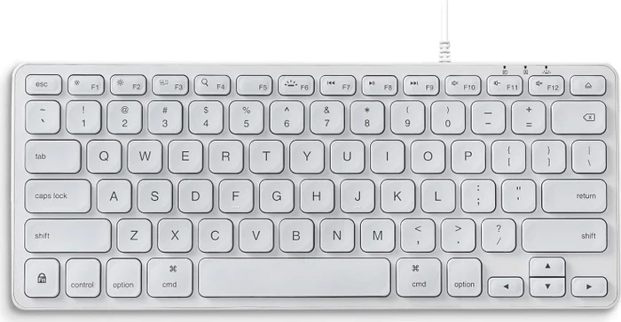 Perixx Periboard-332 Mini for Mac, weiß, LEDs weiß, USB, US