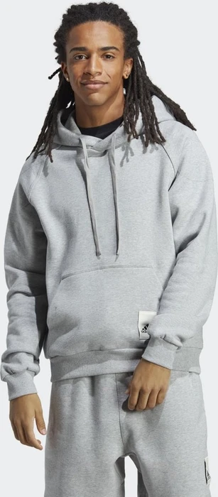 adidas Lounge Fleece Hoodie medium grey heather (Herren)