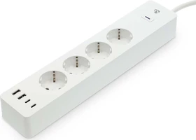 Nedis SmartLife WLAN Smart-Steckdosenleiste 4-fach, 3680W, 2x USB-C/2x USB-A, Smart-Steckdosenleiste (WIFIP313FWT)