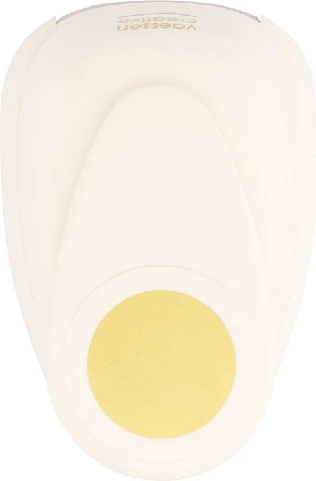 Vaessen Creative Hebel-Motivstanzer Jumbo, Kreis, gold/weiß, 51mm