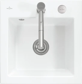 Villeroy & Boch Subway 50 S Einbau Becken mittig mit Ablauffernbedienung weiß alpin