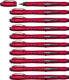 STABILO worker+ medium NatureCOLORS Wildflower Tintenroller (Mine) burgunderrot, 10er-Pack