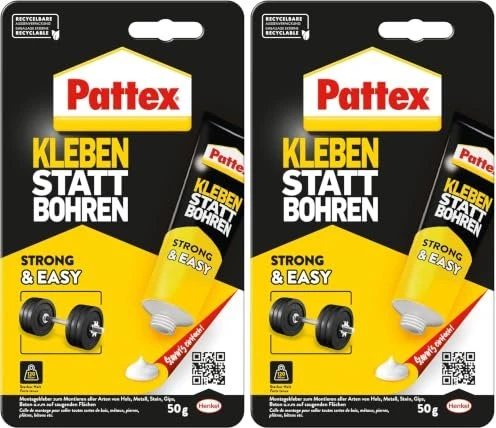 Pattex Kleben Statt Bohren Strong and Easy Montagekleber weiß, 50g