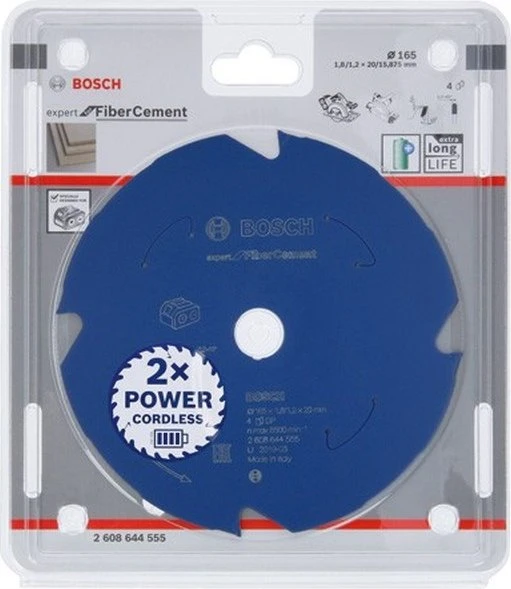 Bosch Professional Expert for Fiber Cement Kreissägeblatt 4Z, 165x1.2x20mm, 1 Stück