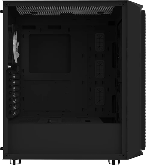 Montech Air X, schwarz, Glasfenster