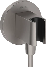 Hansgrohe FixFit S Wandanschluss mit Brausehalter brushed black chrome
